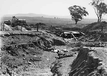  Excavations for road bridge, location unknown