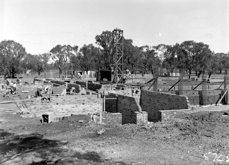 Australian Institute of Anatomy, foundations and footings  under construction, McCoy  Circle, Acton