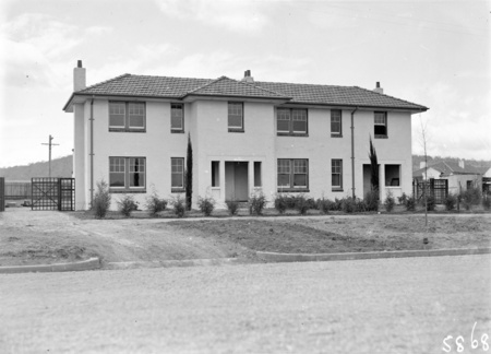Two story semi detached house, Booroondara Street, Reid.