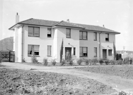Two story semi detached house, Booroondara Street, Reid.