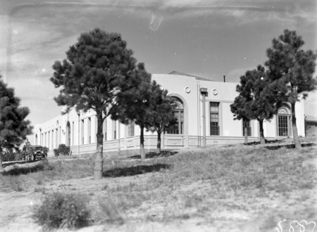Western corner of the Australian Forestry School, Banks Street, Yarralumla.