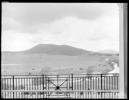 Black Mountain from Government House, Yarralumla, Molonglo River in front.