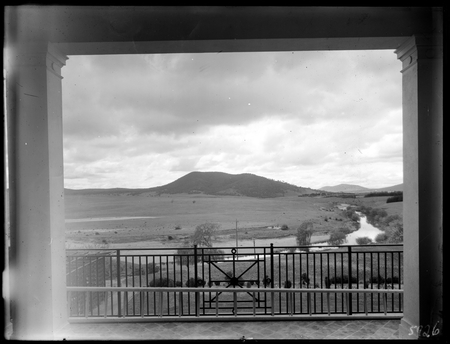 Black Mountain from Government House, Yarralumla, Molonglo River in front.