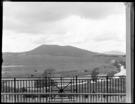 Black Mountain from Government House, Yarralumla, Molonglo River in front.