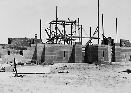 Commencement of construction of St. Andrews Presbyterian Church, State Circle,  Forrest