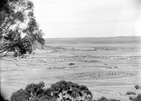 View from Red Hill to north east over Forrest, Manuka, Kingston and Duntroon showing Hotel Wellington, Telopea Park and Collins Park