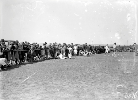 Spectators at the Canberra Grammar School Sports Day at Manuka Oval.