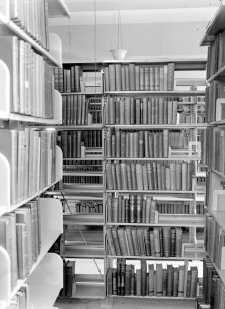 Parliamentary Library books on book shelves