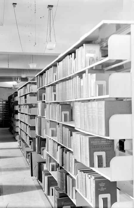 Parliamentary Library books on book shelves