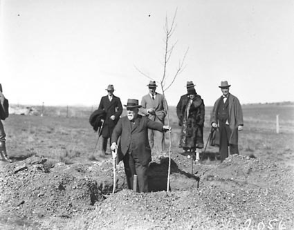 Tree planting ceremony by members of the Institute of Accountants