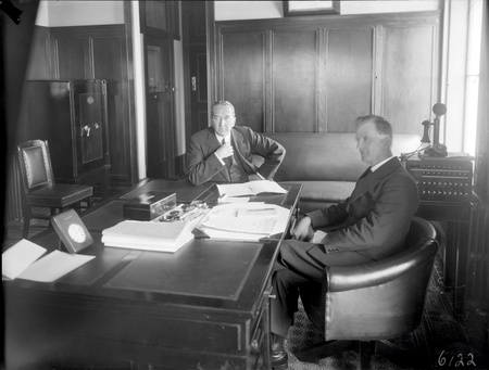 Rt Hon S.M. Bruce and Rt Hon J.H. Scullin in the PM's Office