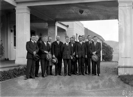 Scullin 16th Ministry,  Labor Cabinet at entrance to Government House,Yarralumla for swearing in