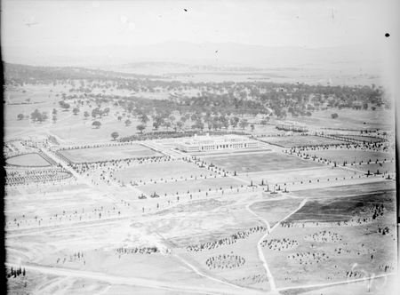 Aerial view of Parliamentary area from north.