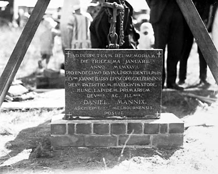Laying the Foundation Stone of the Roman Catholic Convent , Manuka