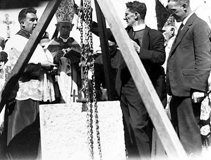 Laying of Foundation Stone of the Roman Catholic Convent, Manuka before Archibishop Mannix and other clergy