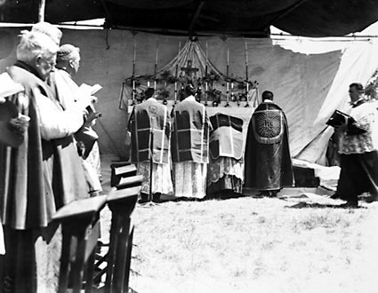 The Altar at Foundation Stone ceremony for the Roman Catholic Convent, Manuka