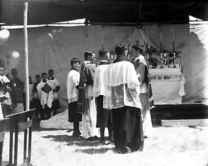 The Altar at Foundation Stone ceremony for the Roman Catholic Convent, Manuka
