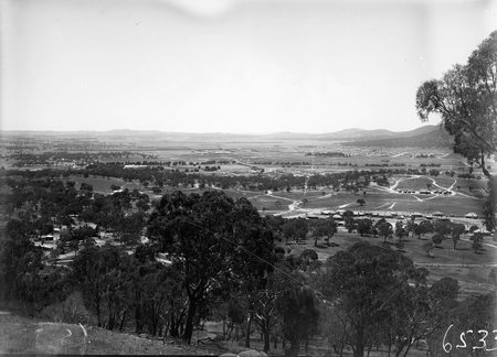 View from Red Hill over Forrest towards Civic Centre.