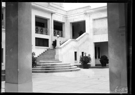Rear stairway to inner courtyard at Parliament House.