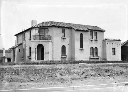 House on the corner of Furneaux Street and Bougainville Street, Manuka. Designed by Ken Oliphant, occupied by Eric Harvey, dentist.
