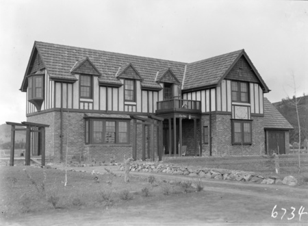 'The Dial House' Home of Dr. R. J. Tillyard, Head of Entymology, CSIR, 2 Moresby Street, Red Hill. Note, sundial on the front facade of the house.