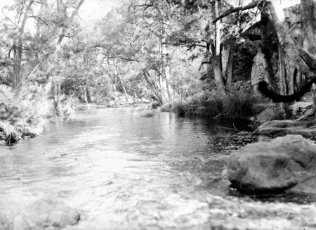 Cotter River below dam wall.
