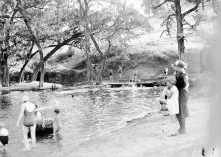 Swimming Pool at the confluence of the Cotter and Paddy River. Water was deep, cold and dangerous.