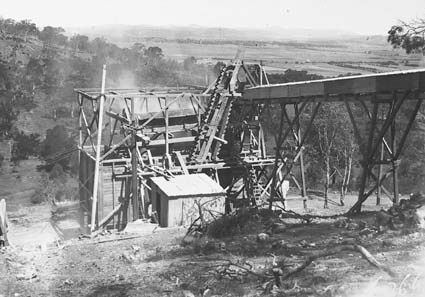 Stone crushing plant at Mugga Quarry