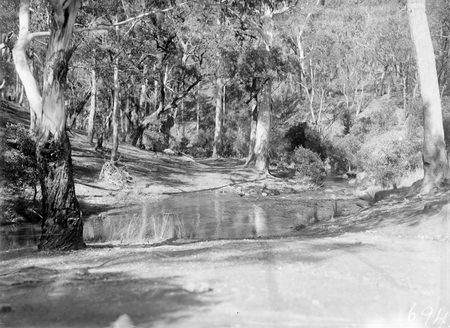 Ford across the Cotter River below the dam.