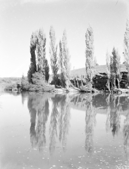 Acton swimming pool on the bend of the Molonglo River near Acton House.