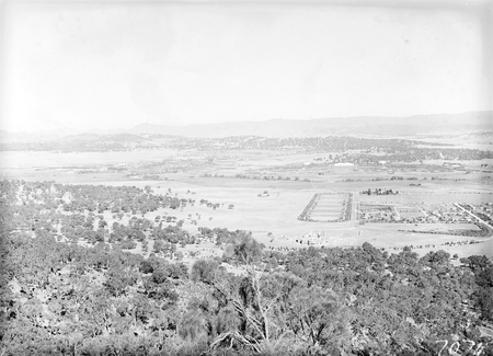 View from Mt Ainslie along Anzac Parade to Parliament House.