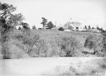 Christmas Cards for the Governor General, "Government House, Yarralumla from the Molonglo River"