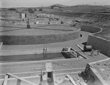 Weston Creek sewerage treatment works trickling filters.