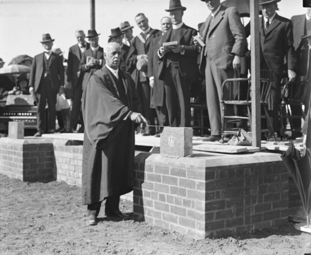 Ceremony of the laying of the Foundation Stone of the Methodist National Memorial Church.