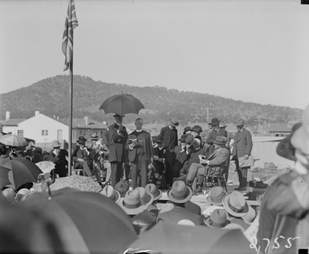 Ceremony of the laying of the Foundation Stone of the Methodist National Memorial Church, Reid.