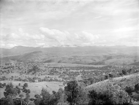 View from Mt. Stromlo to Brindabellas and Cotter and Murrumbidgee River valleys.