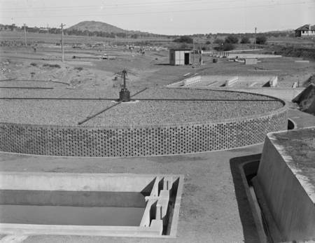 Weston Creek sewerage treatment works trickling filters.