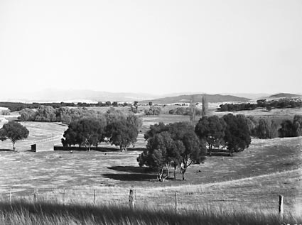 View of Acton race course and Molonglo River from Canberra Community Hospital