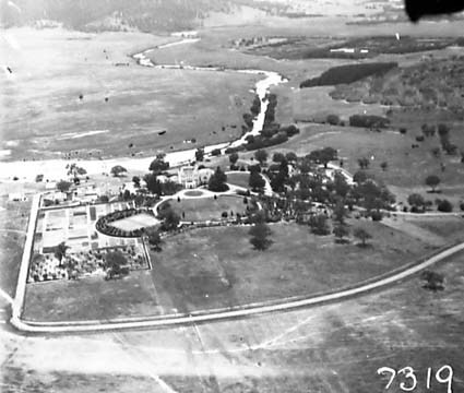 Aerial Photograph of Government House, Residence of the Govenor General , Yarralumla. Molonglo River behind