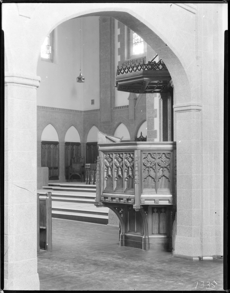Pulpit in St Andrews Presbyterian Church, State Circle, Forrest.