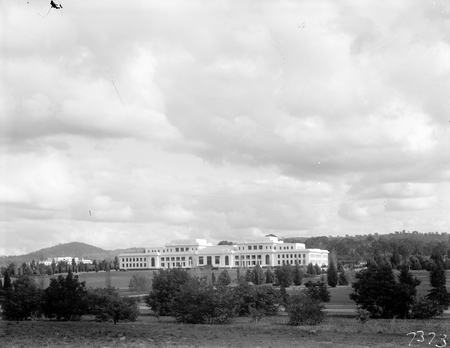 Parliament House from the North. East Block Offices on left.