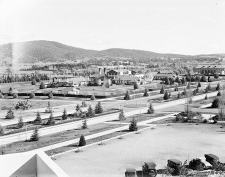 Commonwealth Avenue, Hotel Canberra and Albert Hall from West Block Offices.
