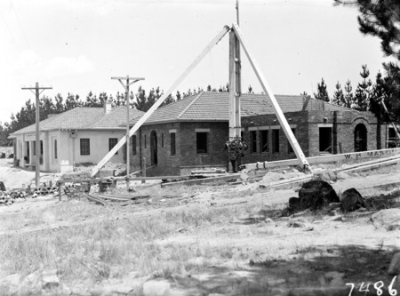Commonwealth Observatory Building at Mt Stromlo. Foundations being prepared for the Farnham Telescope.