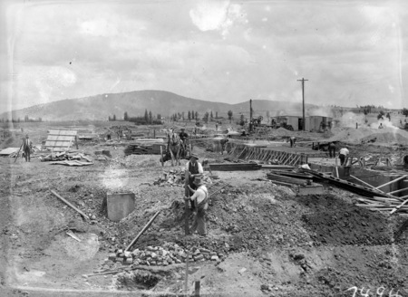 Foundations for the Administrative Building - east of Parliament House.