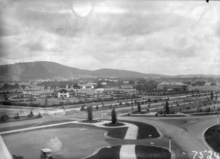 Commonwealth Avenue, Hotel Canberra and Albert Hall from West Block Offices.