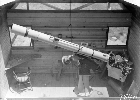 6 Inch Farnham Telescope in its tempory location, Commonwealth Solar Observatory, Mt. Stromlo.