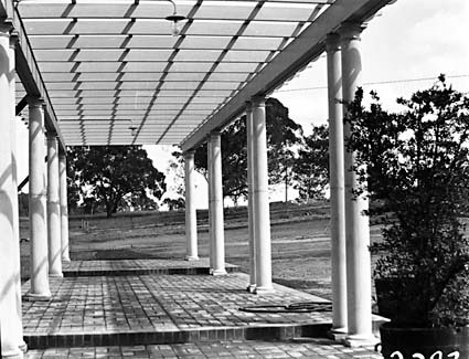 Pergola at the rear of the Prime Ministers Lodge, Adelaide Avenue, Deakin