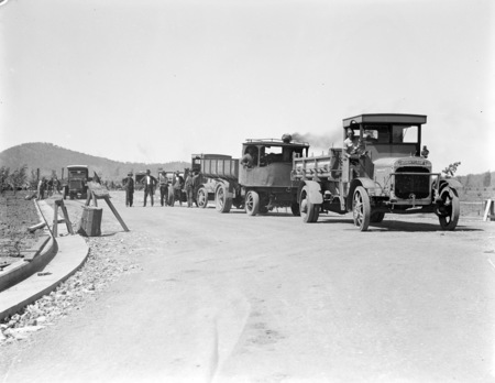 Thorneycroft and Foden steam tip truck.