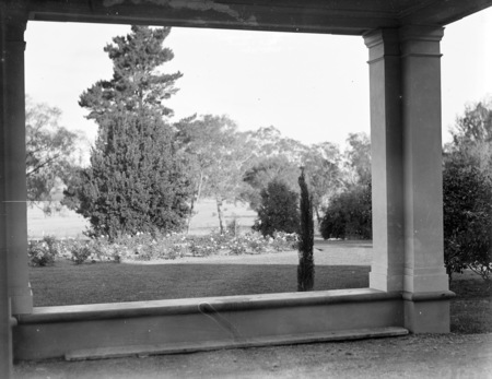 Porte Cochere at Government House, Residence of the Governor General, Yarralumla looking over the garden.