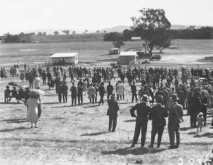 Part of the crowd of race goers at the race meeting at Acton Race Course